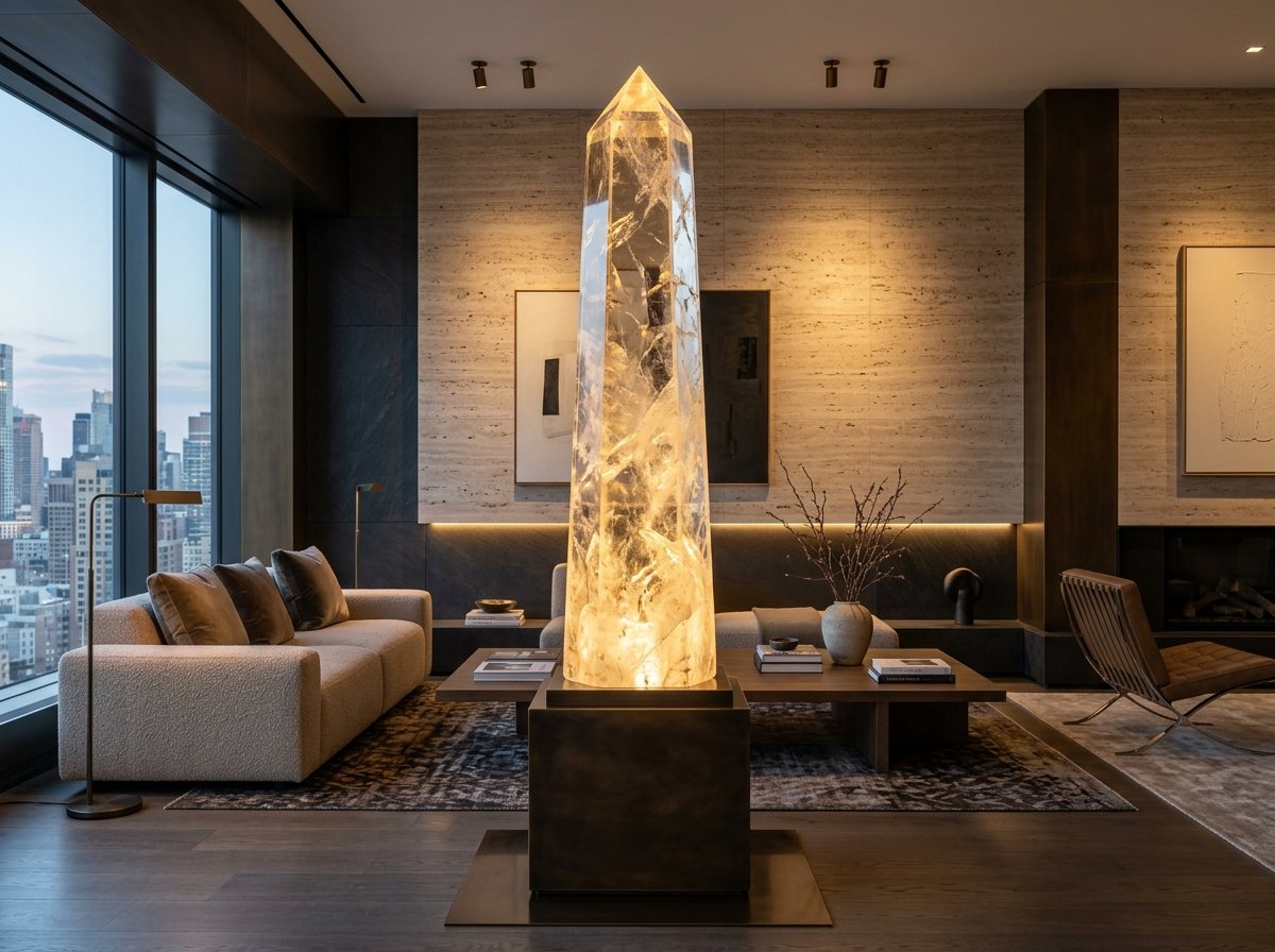 Penthouse Clear Quartz Obelisk