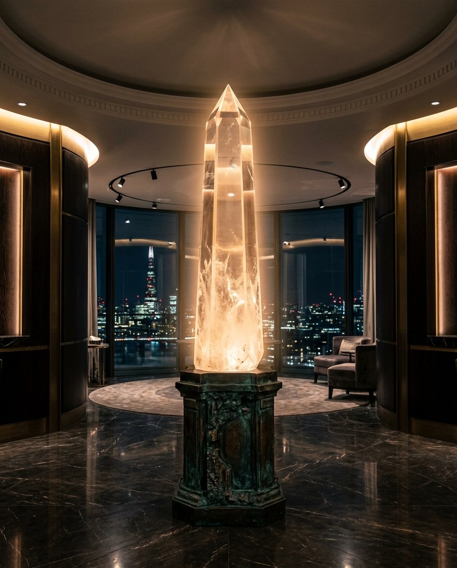 Monolithic Quartz Obelisk Glow