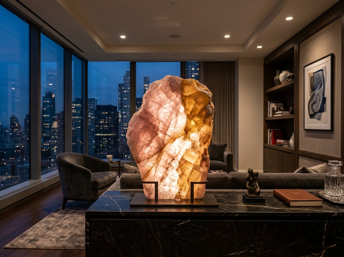 Rose Quartz & Calcite Sentinel