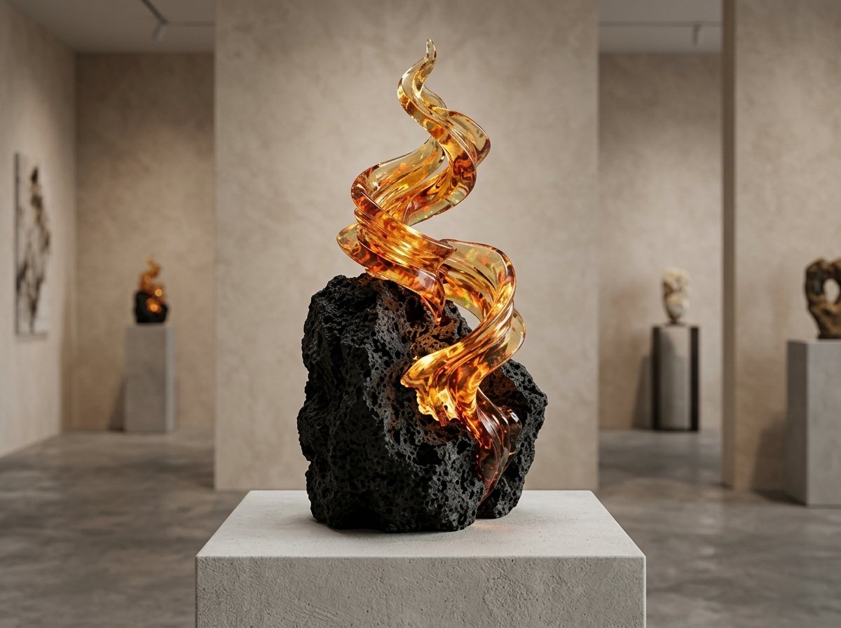 The Ignis Spiral Flame Sculpture