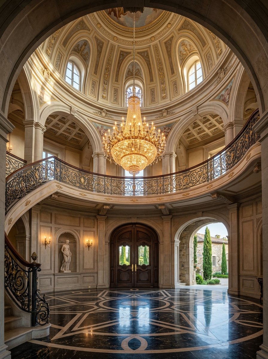 Lake Como Villa Entrance Rotunda
