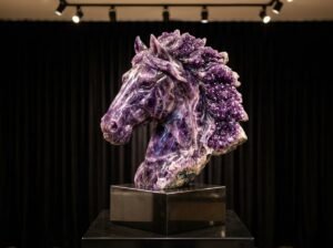 Amethyst Horse Sculpture
