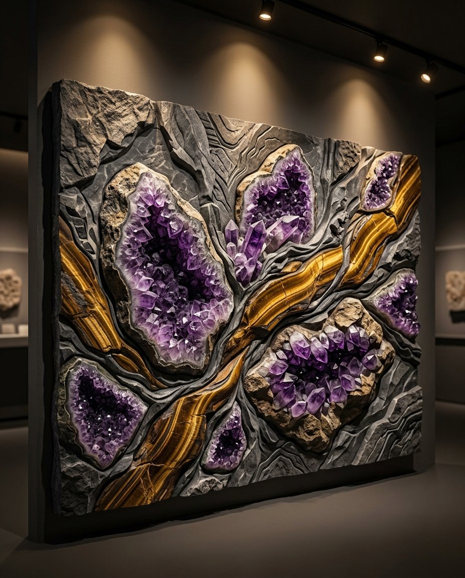 Malachite & Lapis Relief Panel